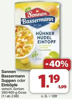 Famila Nord West Sonnen Bassermann Suppen oder Eintöpfe Angebot