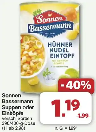 Famila Nord West Sonnen Bassermann Suppen oder Eintöpfe Angebot