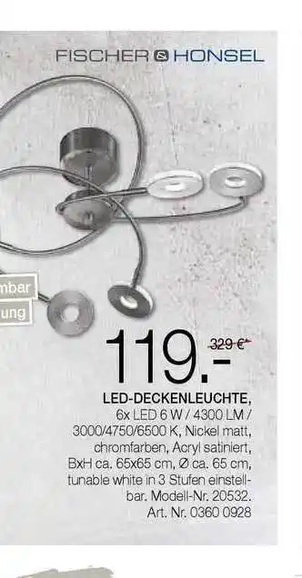 Möbel Heinrich Led Deckenleuchte Angebot