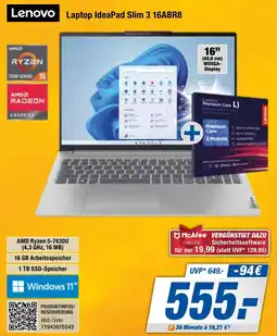 Expert Bening Lenovo Laptop IdeaPad Slim 3 16ABR8 Angebot