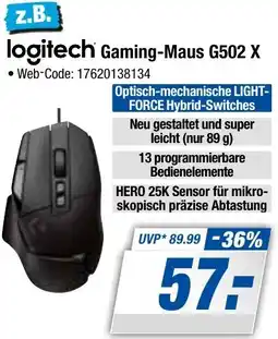 Expert Bening logitech Gaming-Maus G502 X Angebot