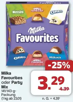 Famila Nord West Milka Favourites oder Party Mix Angebot