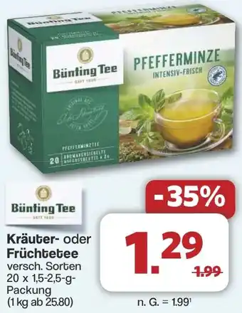Famila Nord West Bünting Tee Kräuter- oder Früchtetee Angebot