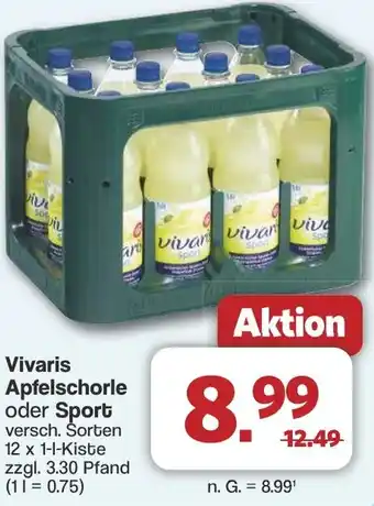 Famila Nord West Vivaris Apfelschorle oder Sport Angebot