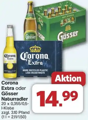 Famila Nord West Corona Extra oder Gösser Naturradler Angebot