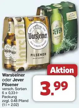 Famila Nord West Warsteiner oder Jever Pilsener Angebot