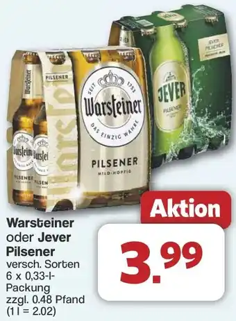 Famila Nord West Warsteiner oder Jever Pilsener Angebot