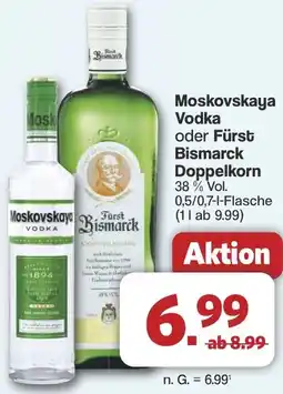 Famila Nord West Moskovskaya Vodka oder Fürst Bismarck Doppelkorn Angebot