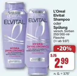 Famila Nord West L'Oreal Elvital Shampoo oder Spülung Angebot