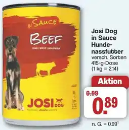 Famila Nord West Josi Dog in Sauce Hundenassfutter Angebot