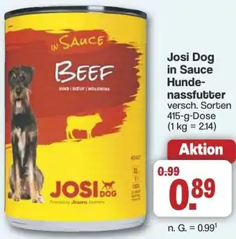 Famila Nord West Josi Dog in Sauce Hundenassfutter Angebot