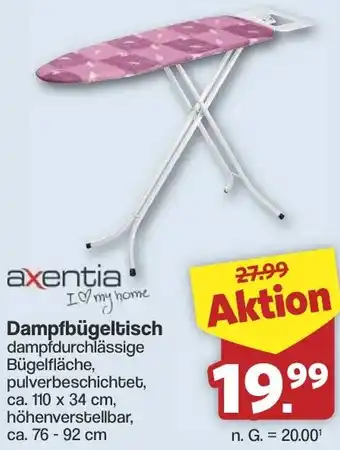 Famila Nord West Axentia Dampfbügeltisch Angebot