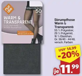 Famila Nord West nur die Strumpfhose Warm & Transparent Angebot