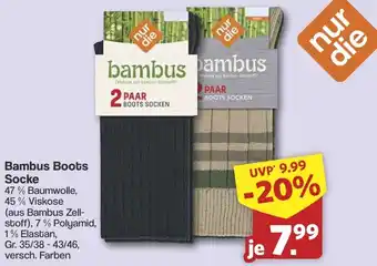 Famila Nord West nur die Bambus Boots Socke Angebot