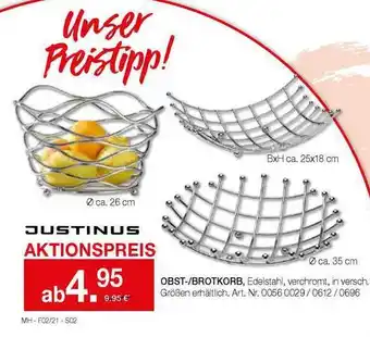 Möbel Heinrich Justinus Obst Brotkorb Angebot