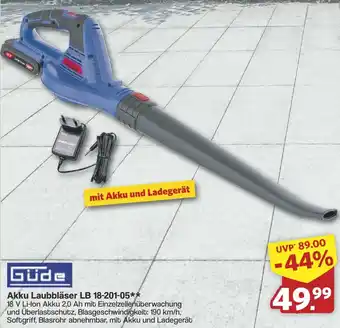 Famila Nord West Güde Akku Laubbläser LB 18-201-05 Angebot