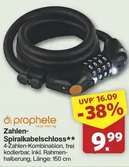 Famila Nord West prophete Zahlen- Spiralkabelschloss Angebot