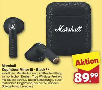 Famila Nord West Marshall Kopfhörer Minor III - Black Angebot