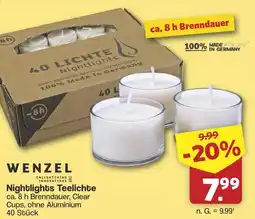 Famila Nord West WENZEL Nightlights Teelichte Angebot