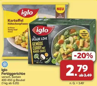 Famila Nord West iglo Fertiggerichte Angebot