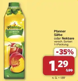 Famila Nord West Pfanner Säfte oder Nektare Angebot
