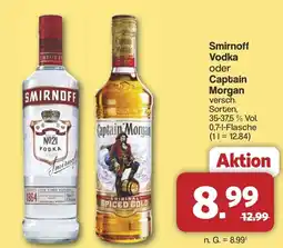 Famila Nord West Smirnoff Vodka oder Captain Morgan Angebot