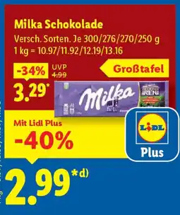 Lidl Milka Schokolade Angebot