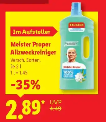 Lidl Meister Proper Allzweckreiniger Angebot