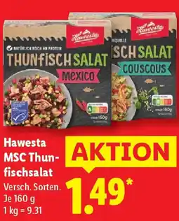 Lidl Hawesta MSC Thun- fischsalat Angebot