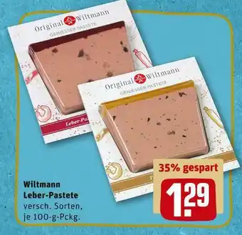 REWE Wiltmann leber-pastete Angebot