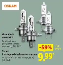 Lidl Osram 2 Halogen-Scheinwerferlampen H4 Angebot