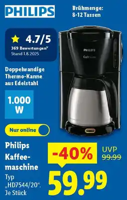 Lidl Philips Kaffee- maschine Angebot