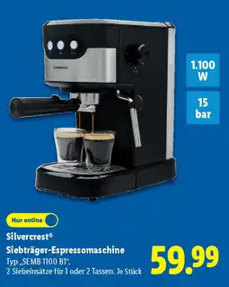 Lidl Silvercrest Siebträger-Espressomaschine Angebot