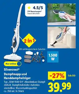 Lidl Silvercrest Dampfmopp und Handdampfreiniger Angebot