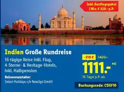 Lidl Indien Große Rundreise 16-tägige Reise Angebot