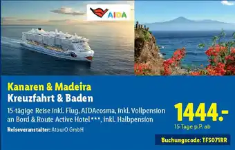 Lidl Kanaren & Madeira Kreuzfahrt & Baden Angebot