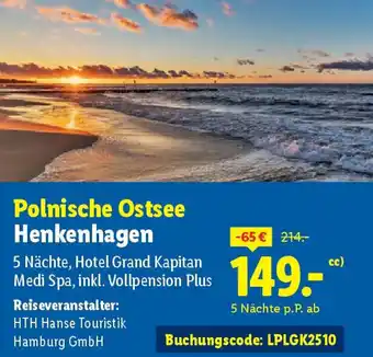 Lidl Polnische Ostsee Henkenhagen 5 Nächte Angebot