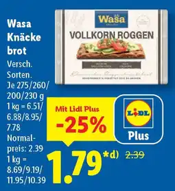 Lidl Wasa Knäcke brot Angebot