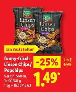 Lidl funny-frisch Linsen Chips/ Popchips Angebot