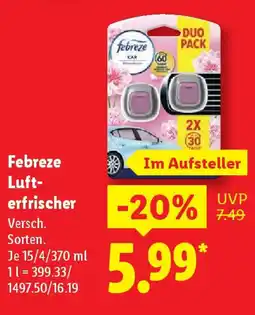 Lidl Febreze Luft- erfrischer Angebot