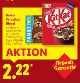 Lidl Nestlé Cerealien/ Riegel Angebot