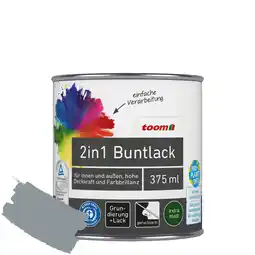 toom Baumarkt toom 2in1 Buntlack 'Stadtgeflüster' silbergrau matt 375 ml Angebot