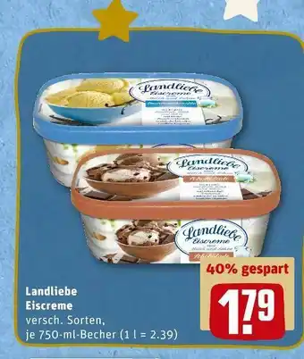 REWE Landliebe eiscreme Angebot