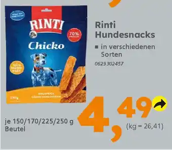 Globus Baumarkt Rinti Hundesnacks Angebot