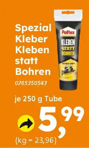 Globus Baumarkt Pattex Kleber Kleben statt Bohren Angebot