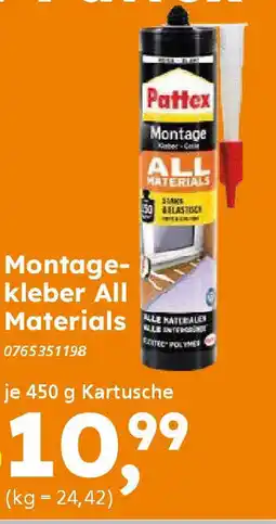 Globus Baumarkt Pattex Montagekleber All Materials Angebot