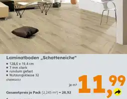 Globus Baumarkt Laminatboden „Schatteneiche" Angebot