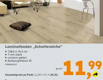 Globus Baumarkt Laminatboden „Schatteneiche" Angebot