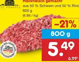 Netto Marken-Discount Gut Ponholz Gemischt-Hackfleisch Angebot