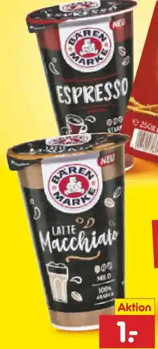 Netto Marken-Discount Bärenmarke Eiskaffee Latte Macchiatto Angebot
